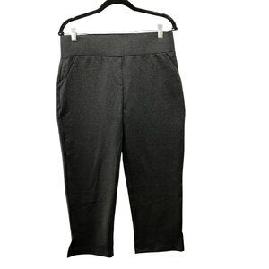 Tapata Pull On Capri Ponte Pants Womens L 20.5'' Inseam Gray Trouser‎ Stretchy